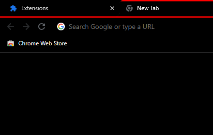 Black theme with red highlighted active tab small promo image