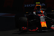 Sergio Perez on track during final practice ahead of the F1 Grand Prix of Mexico at Autodromo Hermanos Rodriguez on November 06, 2021 in Mexico City, Mexico.