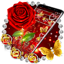 Red Rose Golden Butterfly Theme 1.1.1 descargador