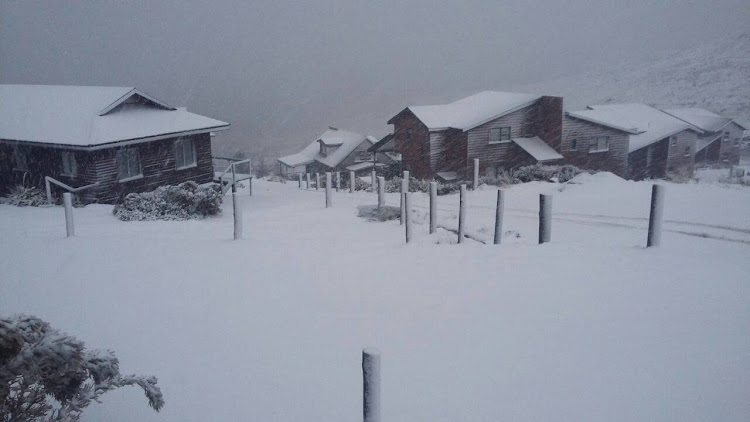 Snow was spotted at the Tiffindell Ski Resort in the Eastern Cape on Tuesday Picture: Tiffendel via Facebook