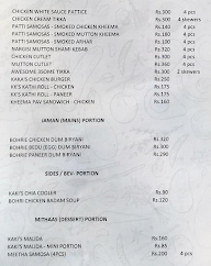 Kaka Kaki menu 3