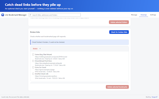 Lite Bookmark Manager screenshot 4