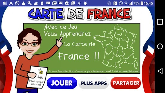 Carte de France Jeu - náhled