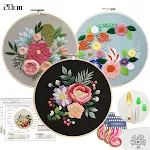 With 20cm bamboo embroidery