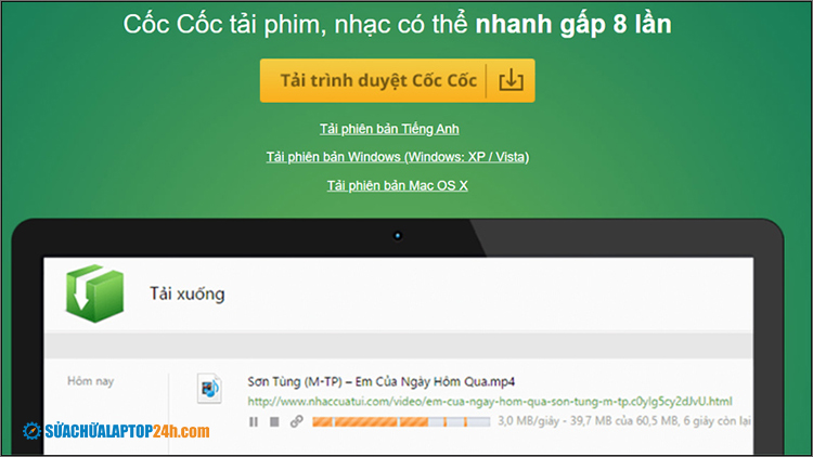 Mở trình duyệt Cốc Cốc