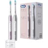 Set 2 Bàn Chải Oral - B Pulsonic Slim Luxe 4900, Giúp Loại Bỏ 99% Vi Khuẩn, Mảng Bám, Ngừa Sâu Răng, Nhập Đức