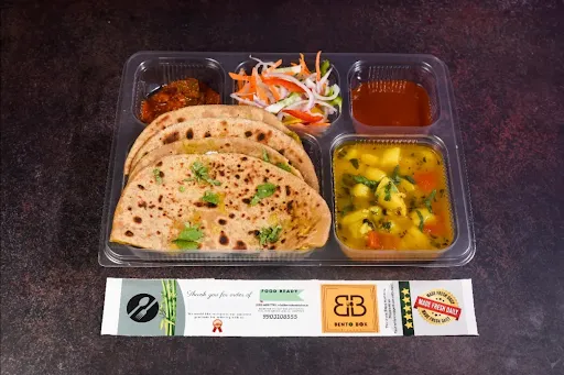 Aloo Paratha With Sabji