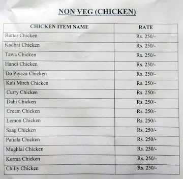 Hotel Labh Mahal menu 