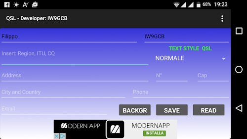 Android application QSL for  Amateur Radio Station screenshort
