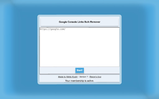 Google Console Bulk URL Remover