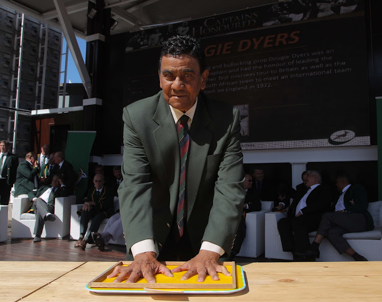 Dougie Dyers during the opening ceremony of the Springbok Experience Rugby Museum at the V&A Waterfront in Cape Town in 2013.