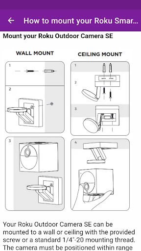 Screenshot Roku Smart Home Camera Guide