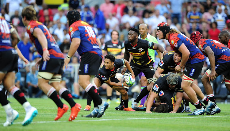 Herschel Jantjies of the Stormers during the 2019 Super Rugby game between the Stormers and the Lions at Newlands Stadium in Cape Town on 23 February 2019.