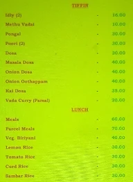 Saai Saravana Idly Shop menu 4