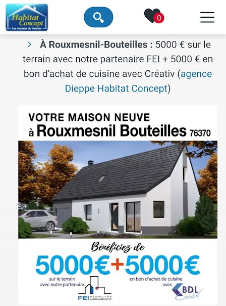 Vente terrain   à Dieppe (76200), 40 000 €