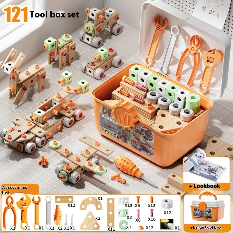 Children's Screw Toy Assembly and Disassembly Educational Concentration Boy Build Disassemble Learn Play Focus Improve S