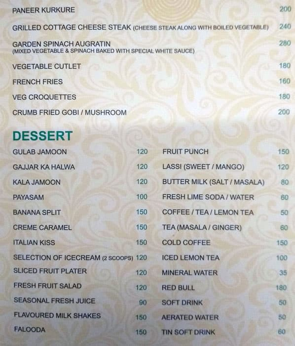 Heights Global Kitchen menu 