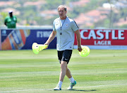 Bafana Bafana coach Stuart Baxter during a training session at Steyn City School, Johannesburg on October 9, 2018.