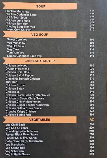 Chembur Cafe & Hotel menu 