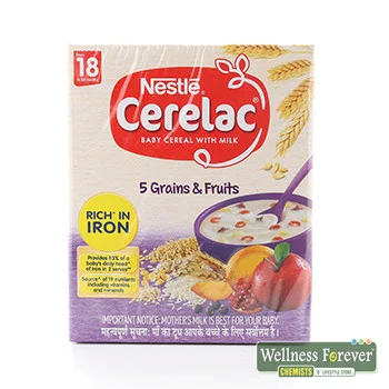 Nestle Cerelac Baby Cereal 5 Grains & Fruits Stage 5 - 300 gm