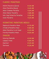 Happy Da Paratha menu 1