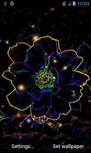 Neon flower live wallpaper