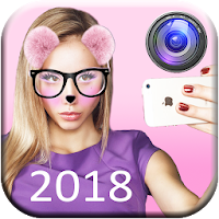 Snap Face Photo Editor Cute Cat Face Sticker 2018