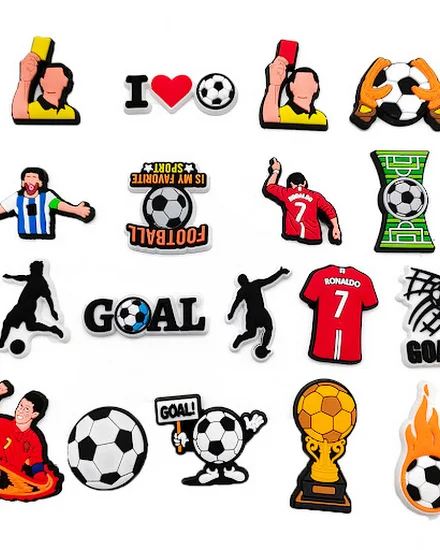 Soccer Football Sport Shoe Charms for Clogs Sandals Decor... - 0