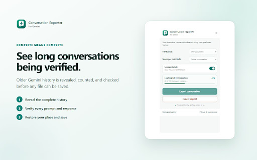 Conversation Exporter for Gemini™ screenshot 3