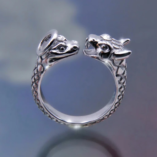 Title 1, Eternal Snake Ring Titanium Steel Precision Thr...