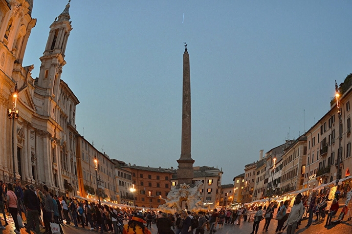 Crepuscolo a piazza Navona di easy rider