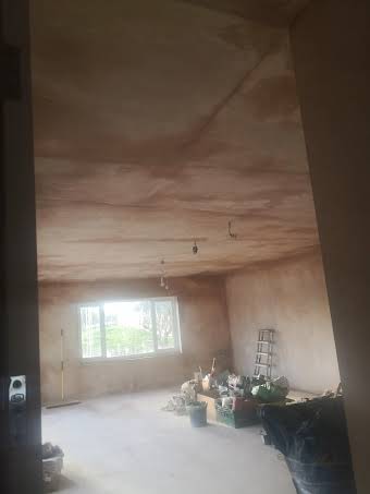 plasterboard and skimming to large extension /lounge album cover