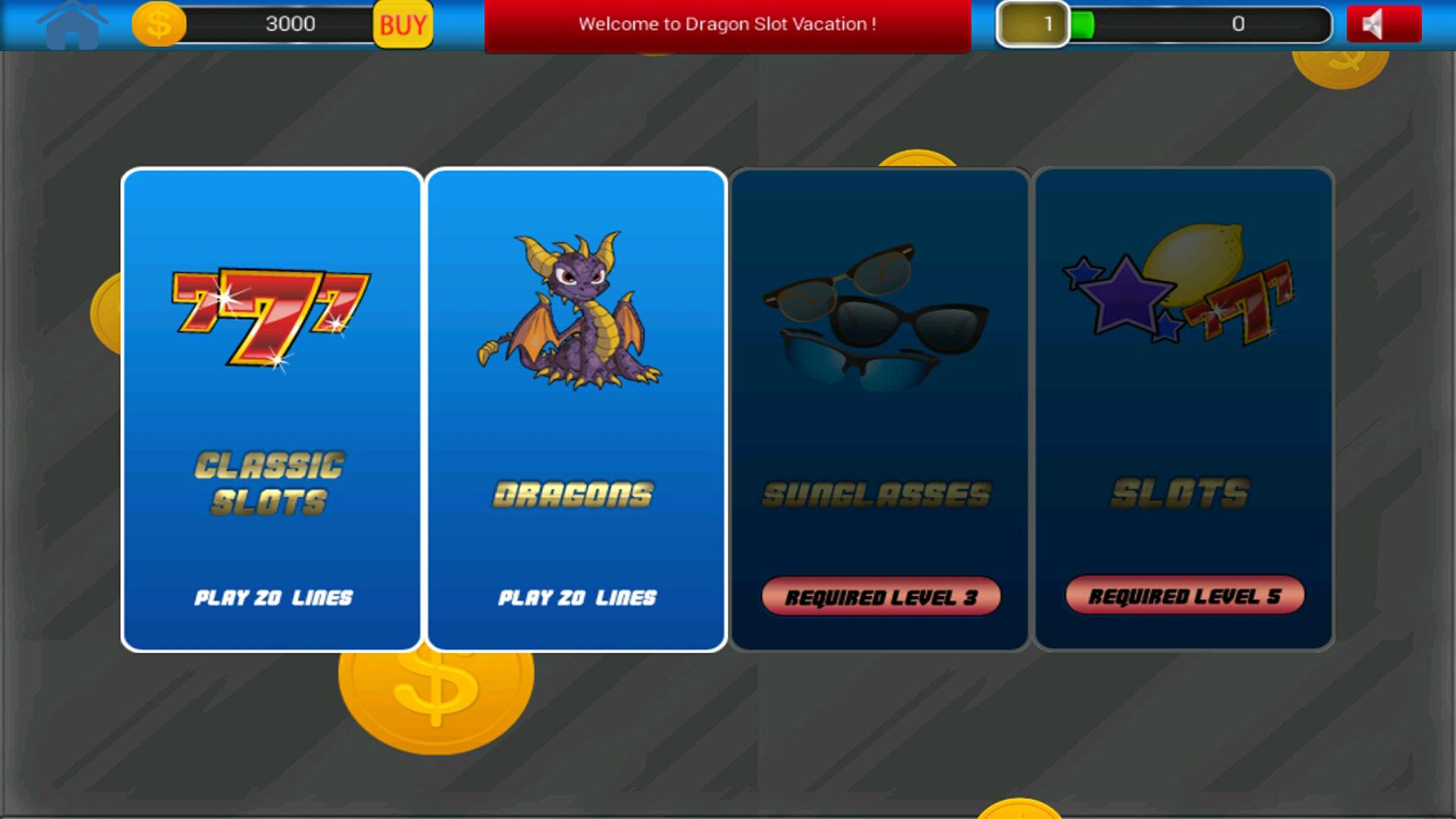 Android application Dragon Slot Vacation screenshort
