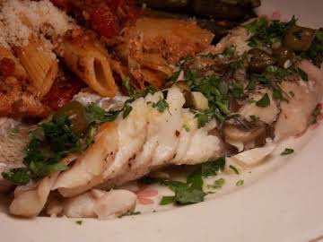 Mediterranean Grouper with Lemon-Caper Wine Sauce