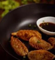 Prawn Fried Momos With House Momos Chilli Dip And Mayonnaise Dip