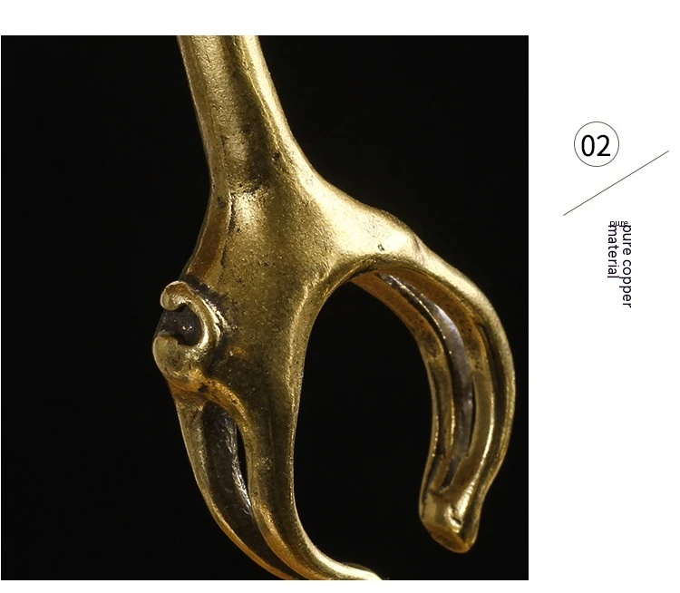 Title 11, Nieuwe Lucky Deer koperen ring, gerookt geel, a...