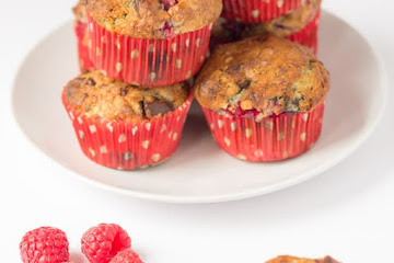 Dark Chocolate Raspberry Muffins