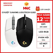 Chuột Chơi Game, Chuột Máy Tính Logitech G102 Led Rgb 8000 Dpi Siêu Nhạy