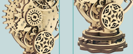 Title 6, DIY Mechanical Punk Clock Wood Three-dimensiona...