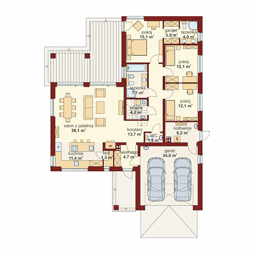 Domena 126 B - Rzut parteru