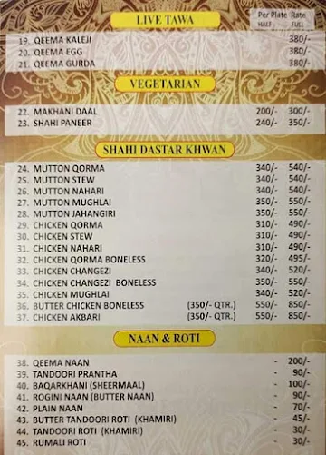 Karim's menu 