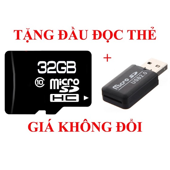 Thẻ Nhớ 32Gb Tặng Usb Đọc Thẻ Tặng Khả Năng Lưu Trữ Trên Điện Thoại Và Camera Ip