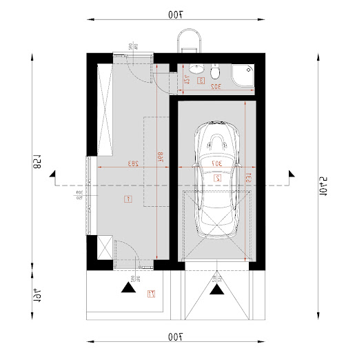 BG8 - Rzut garażu