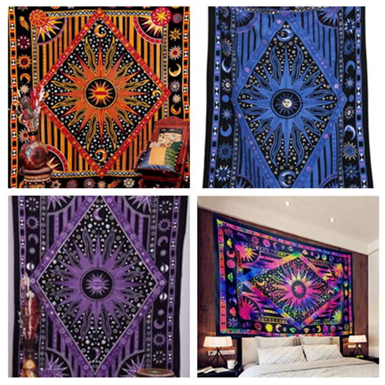 Tapiz Mandala Boho Decoración Cabecero Manta Crea un ambiente relajante y con estilo. Ideal para dormitorios y salones, multiusos y versátil.