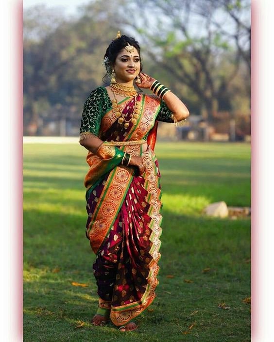 From Maharashtrian to Nivi drape: 6 stunning traditional saree