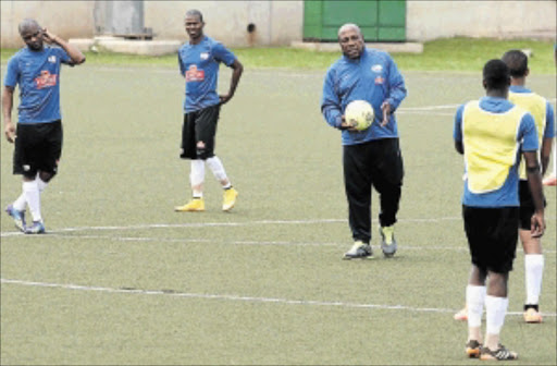 SHAKING IT UP: Bafana coach Shakes Mashaba will be looking for tough friendlies ahead of the Afcon finals photo: Veli Nhlapo