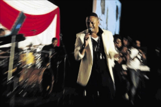 ON SONG: Brian Temba sings during the Ekurhuleni Comes Alive Jazz Evening music concert at Birchwood Hotel PHOTO: THULANI MBELE