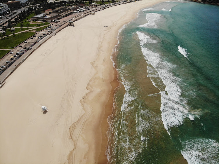 A deserted Bondi Beach on April 2 2020 in Sydney, Australia. Picture: GETTY IMAGES/JAMES GOURLEY