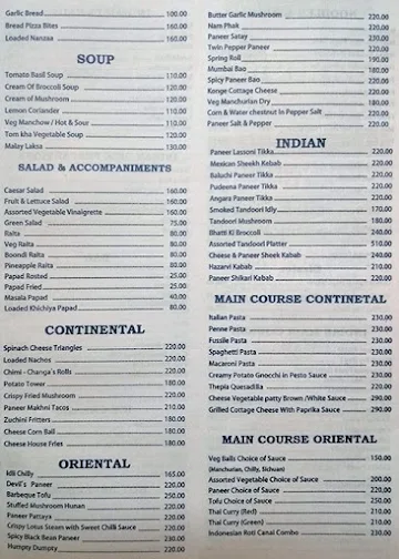 Archana Restaurant menu 