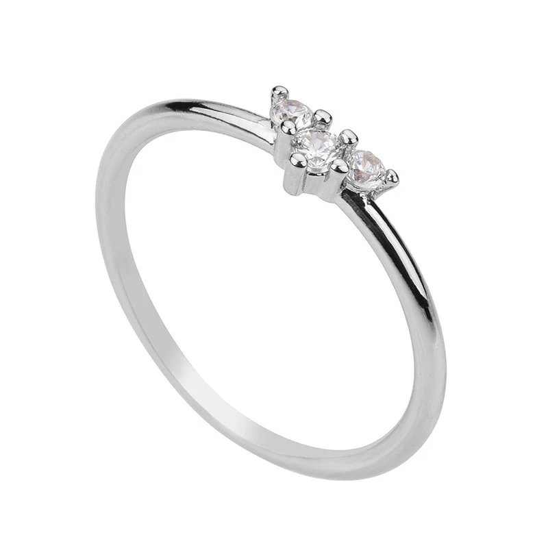 Titanium stalen ring met 18K goud en zirkoon
